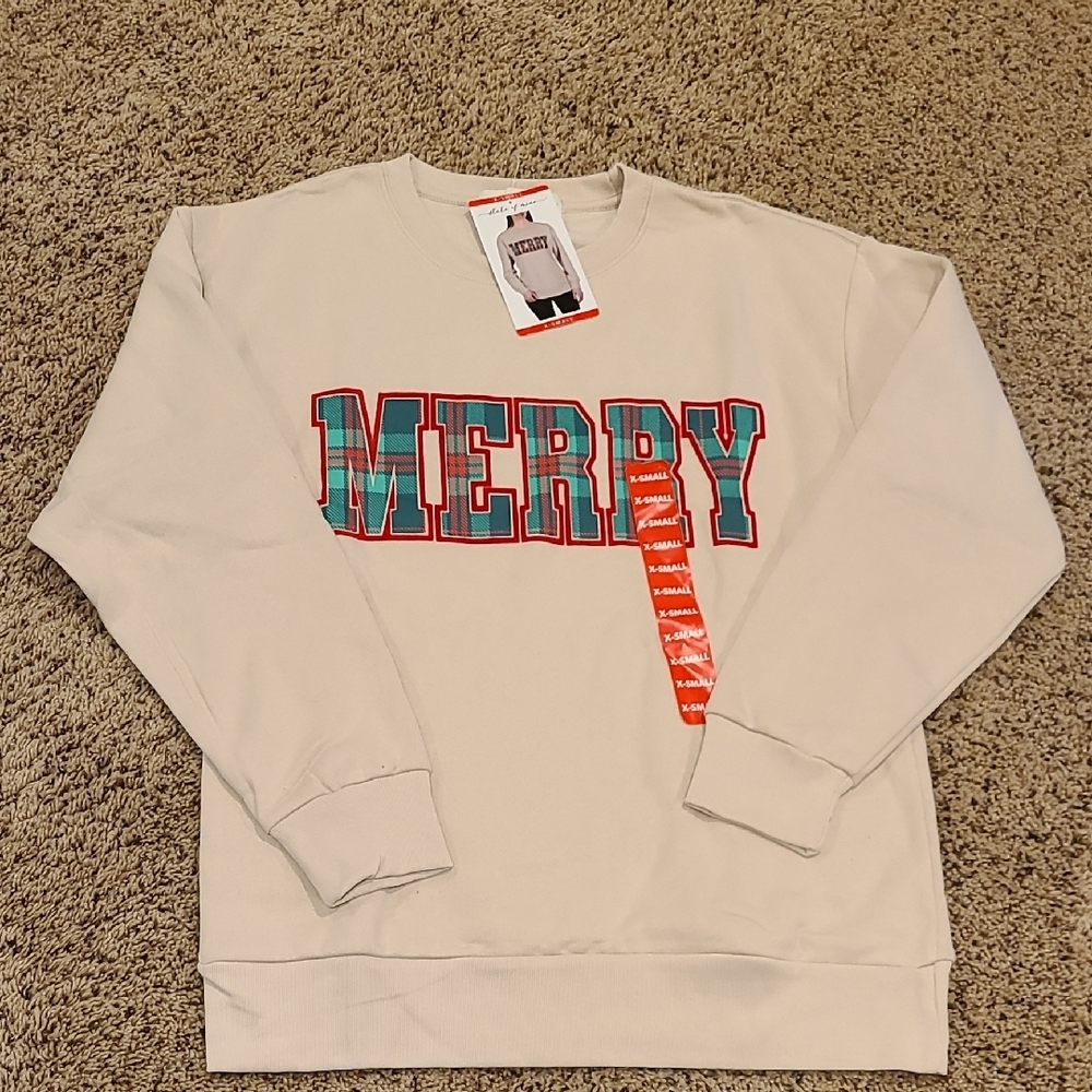 Women's Cream Crew Neck Sweater